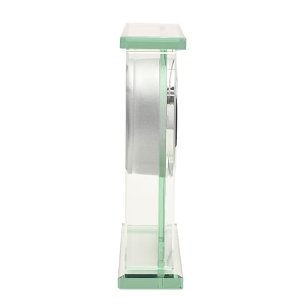 Wm.Widdop Glas Silver Bezel Mantelklocka En Storlek Klar Clear One Size