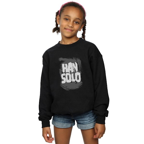 Star Wars Girls Han Solo Text Sweatshirt 12-13 år Svart Black 12-13 Years