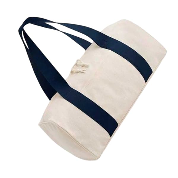 Bagbase Edit Återvunnen Polyester Duffle Bag En Storlek Natur/Marin Natural/Navy One Size