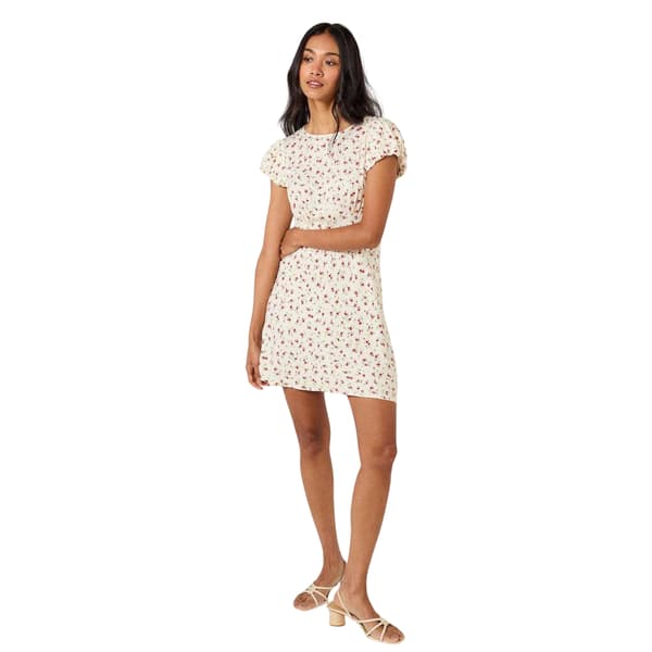 Nobody's Child Dam Maggie Ditsy Blommig Miniklänning 12 White 12 UK