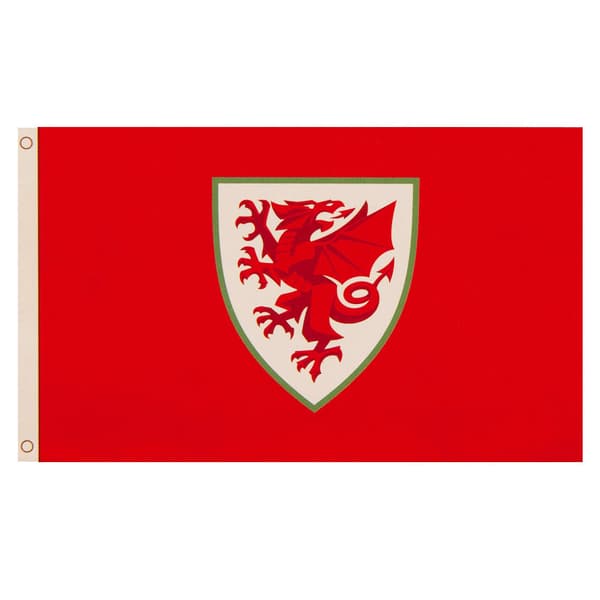 FA Wales Crest Flag One Size Röd Red One Size