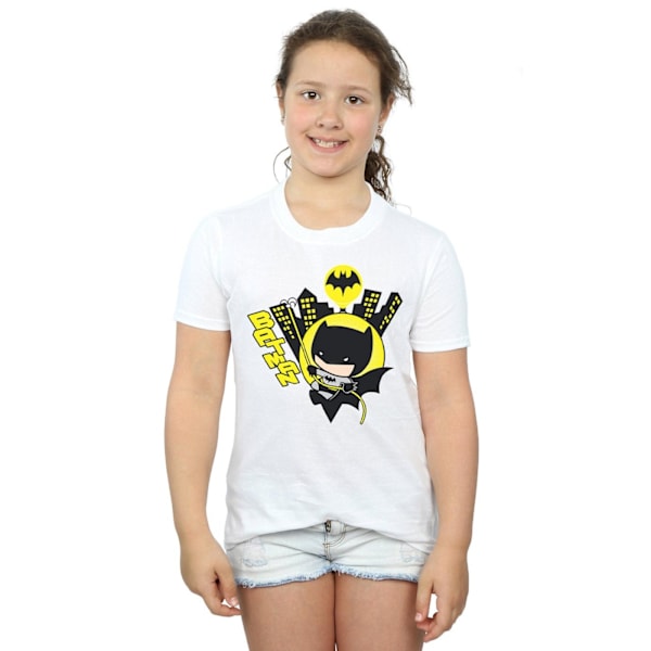 DC Comics Girls Chibi Batman Swinging Bomull T-shirt 5-6 år White 5-6 Years