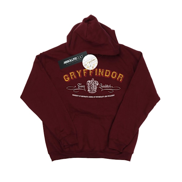 Harry Potter Pojkar Gryffindor Team Quidditch Hoodie 7-8 År Bu Burgundy 7-8 Years
