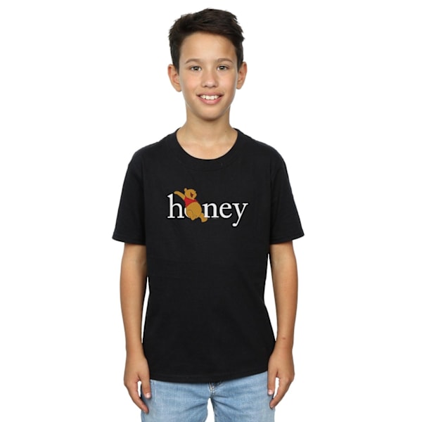 Disney Winnie The Pooh Honey T-shirt för pojkar 7-8 år Svart Black 7-8 Years