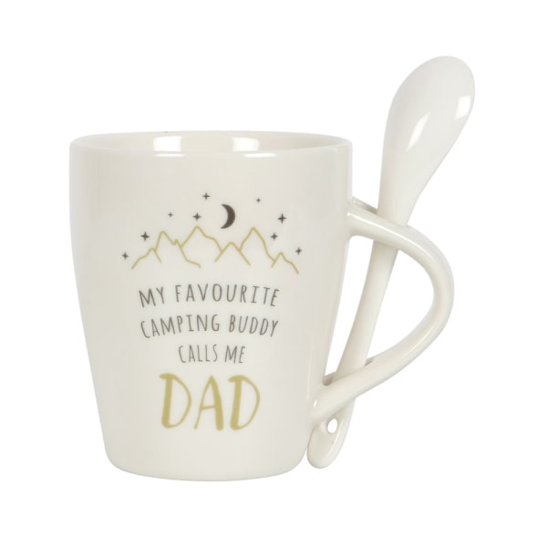 Something Different Dad Camping Buddy Mug & Spoon Set One Size White One Size