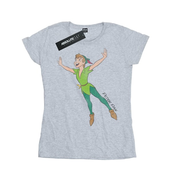 Disney Womens/Ladies Classic Flying Peter Pan Bomull T-shirt S Heather Grey S