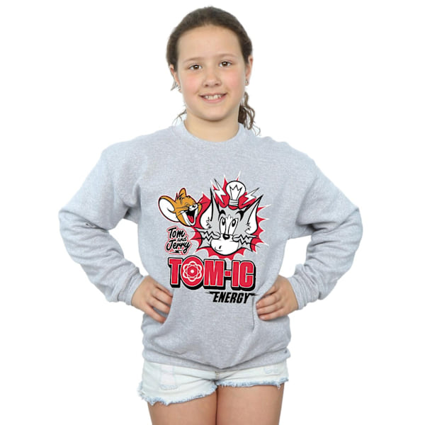 Tom And Jerry Girls Tomic Energy Sweatshirt 12-13 år Sport Sports Grey 12-13 Years