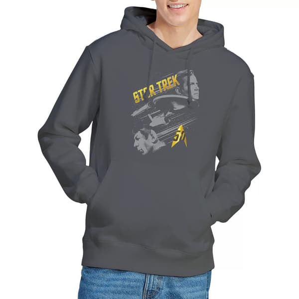 Star Trek Herr 50 År Frontier Hoodie M Kolgrå Charcoal M