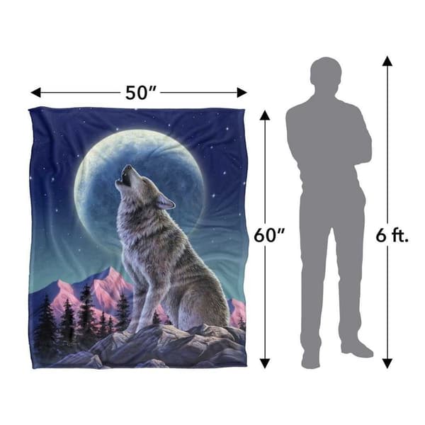 JQ Licensing Jlo Silky Howling Wolf Supersoft Filt En Storlek Multicoloured One Size