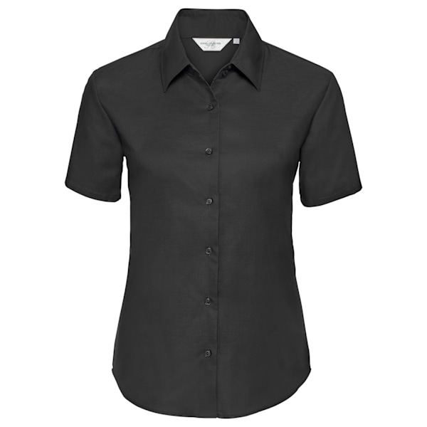 Russell Collection Dam/Kvinnors Oxford Kortärmad Skjorta XXL Black XXL
