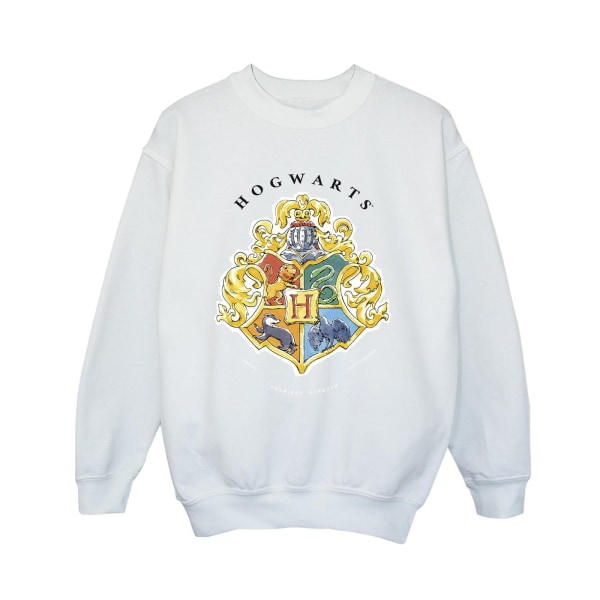 Harry Potter Pojkar Hogwarts Skolemblemsweatshirt 7-8 År W White 7-8 Years