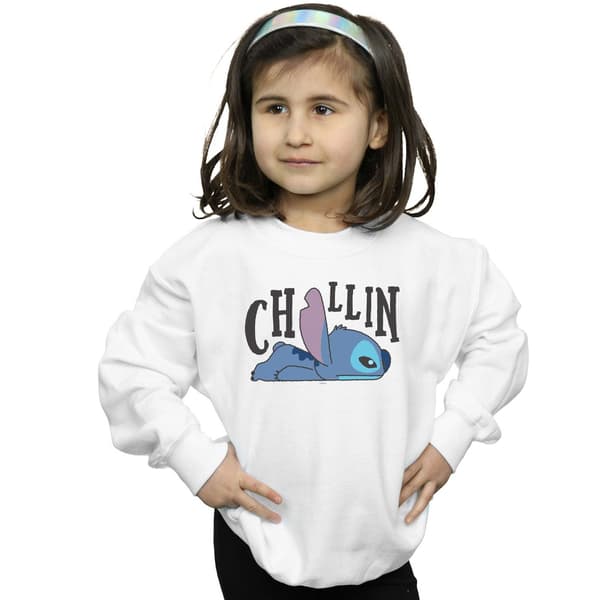 Disney Flicktröja Lilo Och Stitch Chillin 7-8 År Vit White 7-8 Years