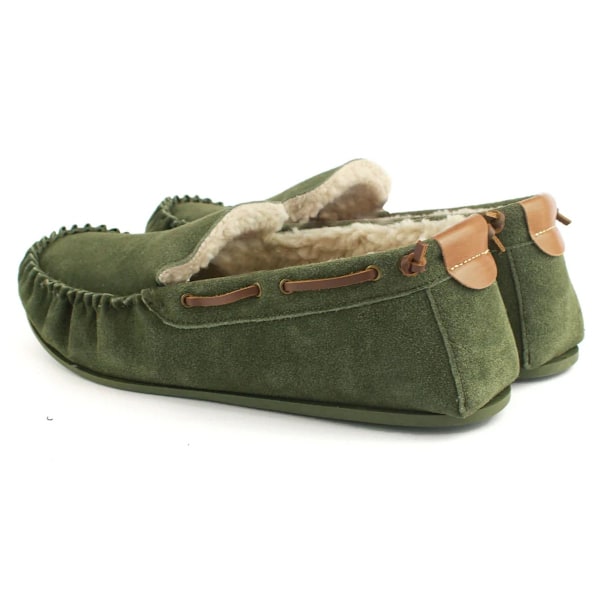 Eastern Counties Leather Herr Owen Berber Mocka Moccasins 9 UK Olive 9 UK