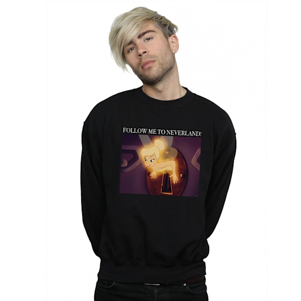Disney Mens Tinker Bell Follow Me Sweatshirt 4XL Svart Black 4XL