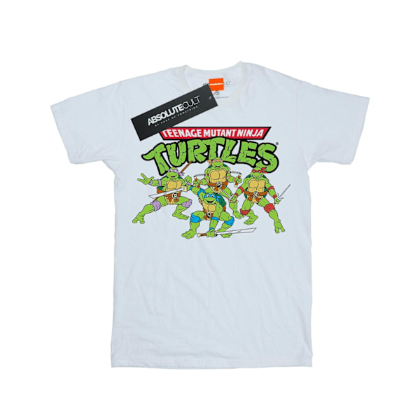 TMNT Boys Classic Cartoon Squad T-Shirt 3-4 år Vit White 3-4 Years