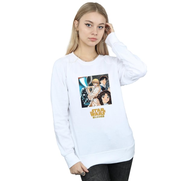 Star Wars Dam/Dam Anime Poster Sweatshirt XL Vit White XL