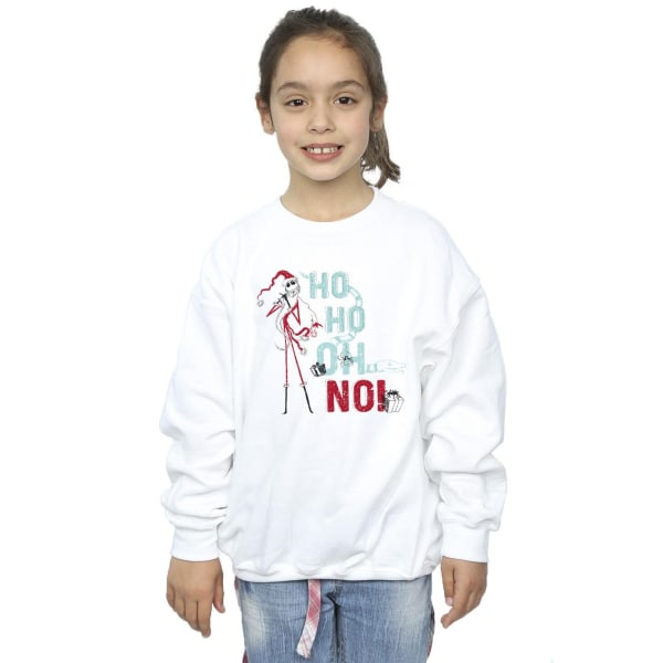 Disney Girls The Nightmare Before Christmas Ho Ho No Sweatshirt White 3-4 Years