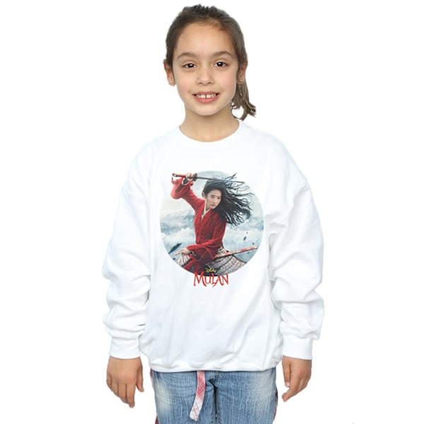 Disney Girls Mulan Movie Sword Poster Sweatshirt 9-11 år Vit White 9-11 Years