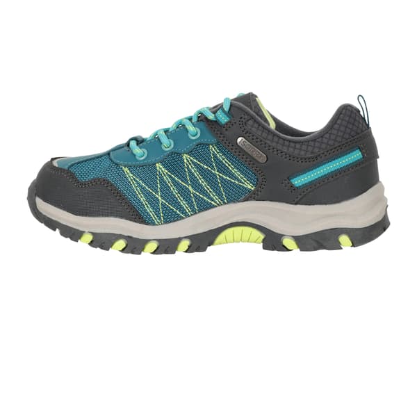 Mountain Warehouse Stampede Vattentäta Mockaskor för Barn Two Tone Green 5 UK