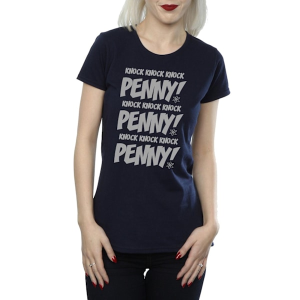 The Big Bang Theory Damkläder Knock Knock Penny Bomull T-shirt Navy Blue XL