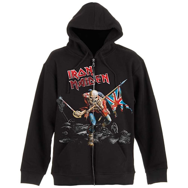 Iron Maiden Unisex Adult Scuffed Trooper Back Print Full Zip Ho Black XXL