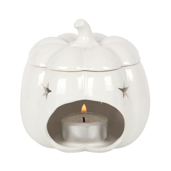Something Different Keramisk Pumpa Oljebrännare En Storlek Vit White One Size