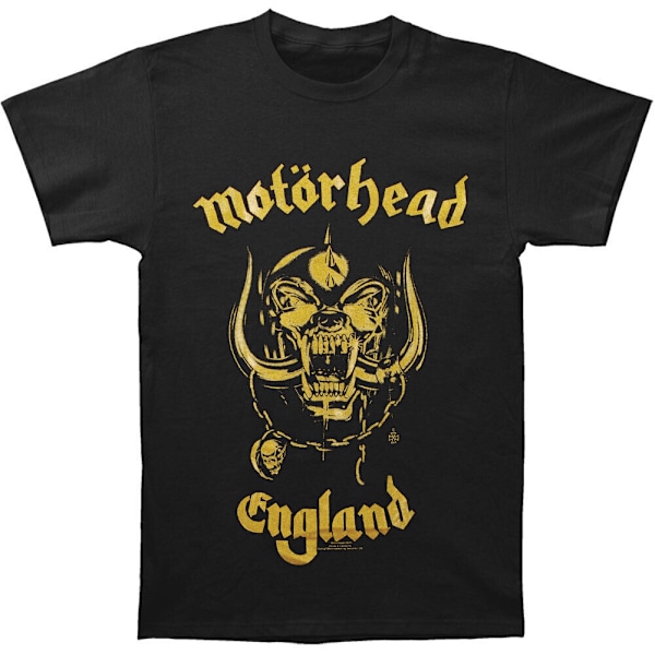 Motorhead Unisex Adult England Classic Gold T-Shirt M Svart Black M