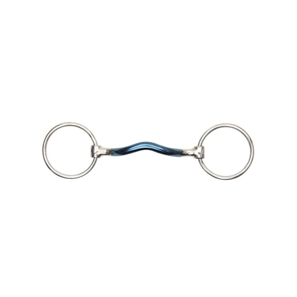 Shires Sweet Iron Mullen Mouth Häst Lös Ring Snaffle Bett 5.5 Blue 5.5in