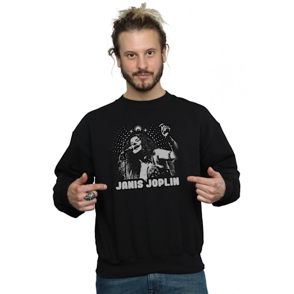 Janis Joplin Spiritual Mono Sweatshirt för män 5XL Svart Black 5XL