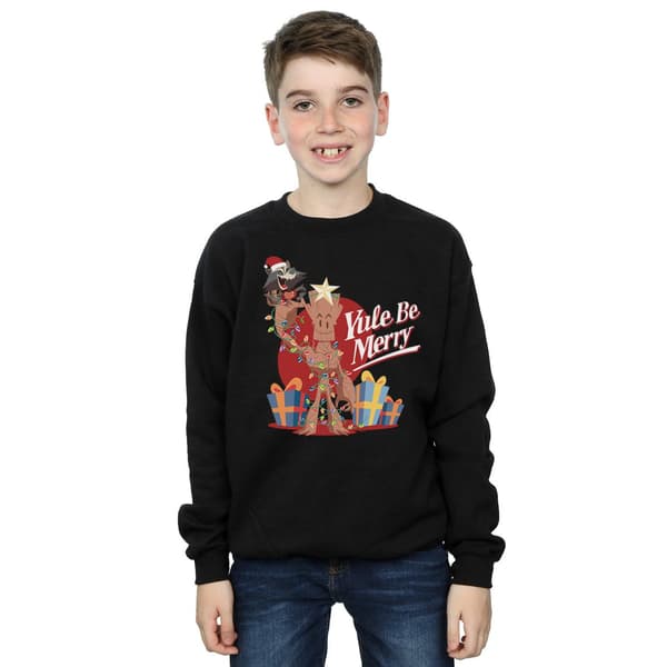 Marvel Pojkar Yule Be Merry Sweatshirt 3-4 år Svart Black 3-4 Years