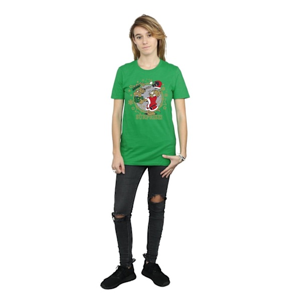 Tom And Jerry Dam/Damer Julöverraskning Bomull Pojkvän Irish Green L