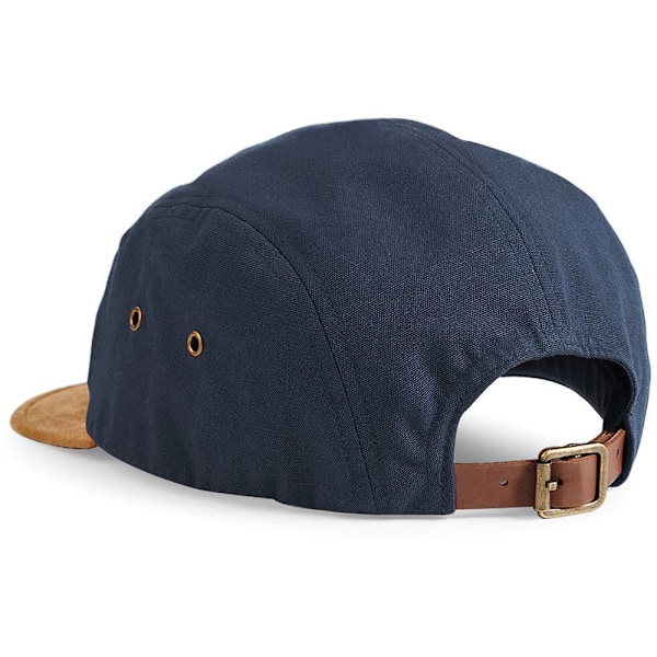 Beechfield Suede Peak 5 Panel Baseball Cap One Size Navy Navy One Size