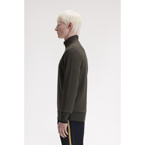 Fred Perry Herr Logo Half Zip Tröja XL Field Green Field Green XL