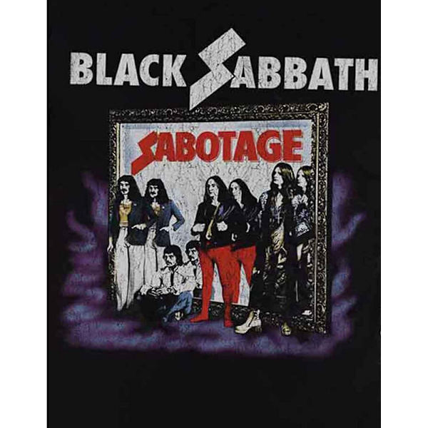 Black Sabbath Unisex Adult Sabotage Vintage T-Shirt L Svart Black L