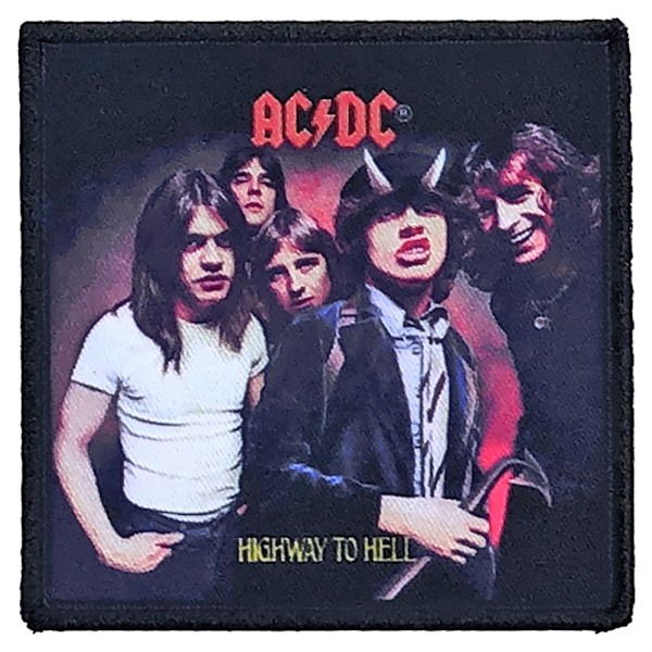 AC/DC Highway To Hell Standard Strykjärn På Patch En Storlek Svart/Röd Black/Red One Size