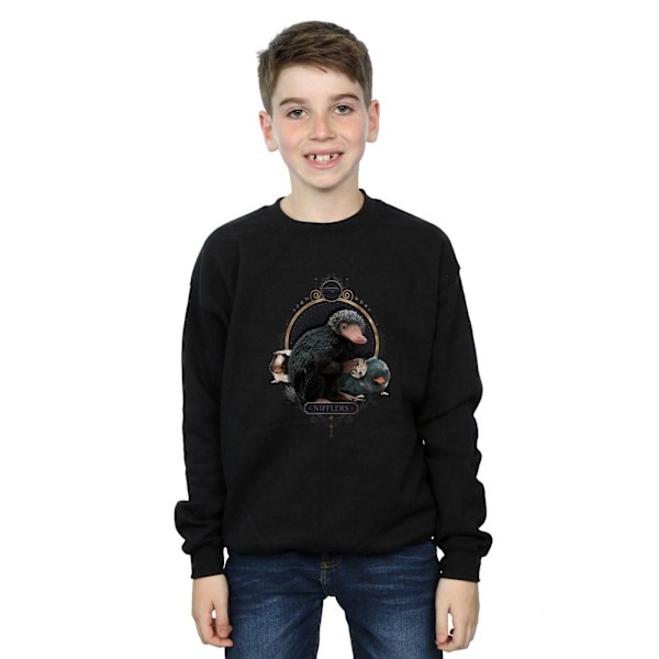 Fantastiska vidunder Boys Baby Nifflers Sweatshirt 12-13 år Svart Black 12-13 Years