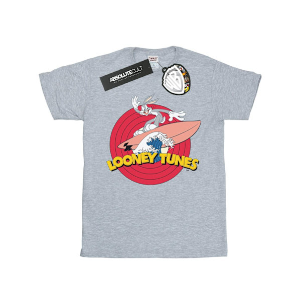 Looney Tunes Girls Bugs Bunny Surfing Bomull T-shirt 12-13 år Sports Grey 12-13 Years