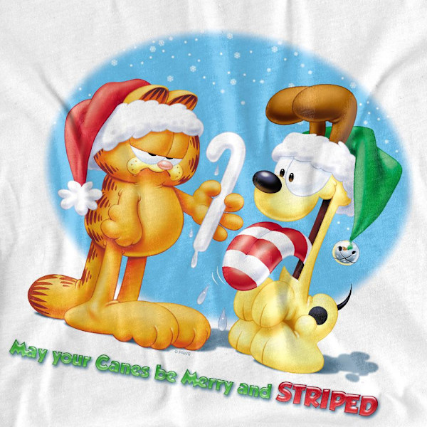 Garfield Unisex Vuxen Merry And Striped T-Shirt L Vit White L