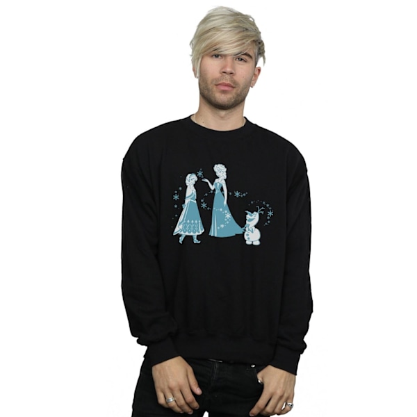 Disney Herr Frozen Magic Snowflakes Sweatshirt 3XL Svart Black 3XL