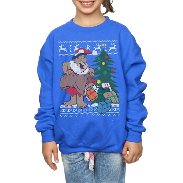 The Flintstones Girls Jul Fair Isle Sweatshirt 12-13 År Royal Blue 12-13 Years