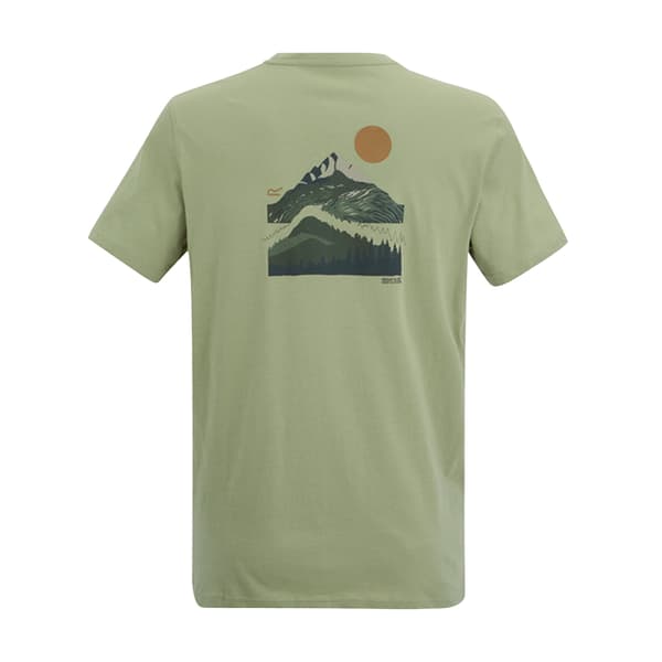 Regatta Herr Breezed Moon Mountain T-shirt M Ljusgrön Light Sage M