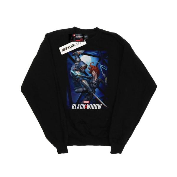 Marvel Mens Black Widow Movie Bridge Battle Sweatshirt XXL Svart Black XXL