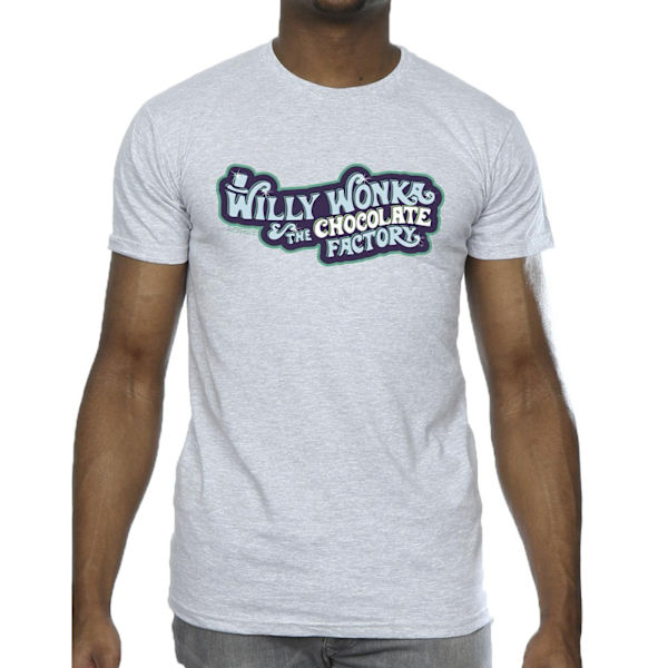 Willy Wonka Herr Chokladfabrik Logotyp T-shirt 3XL Sports Grey Sports Grey 3XL