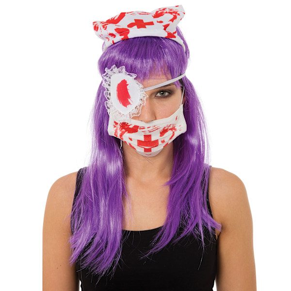 Bristol Novelty Unisex Vuxen Blodig Sjuksköterska Kit En Storlek Vit/Röd White/Red One Size