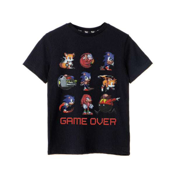 Sonic The Hedgehog Boys Game Over T-shirt 5-6 år svart Black 5-6 Years