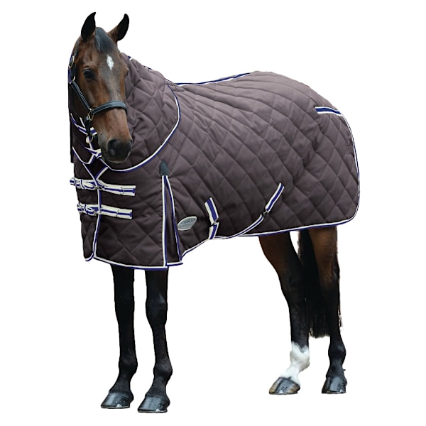 Weatherbeeta Comfitec Heavy 1000d Diamond Quilt Avtagbar Hals S Charcoal/Blue/White 5 ft 9