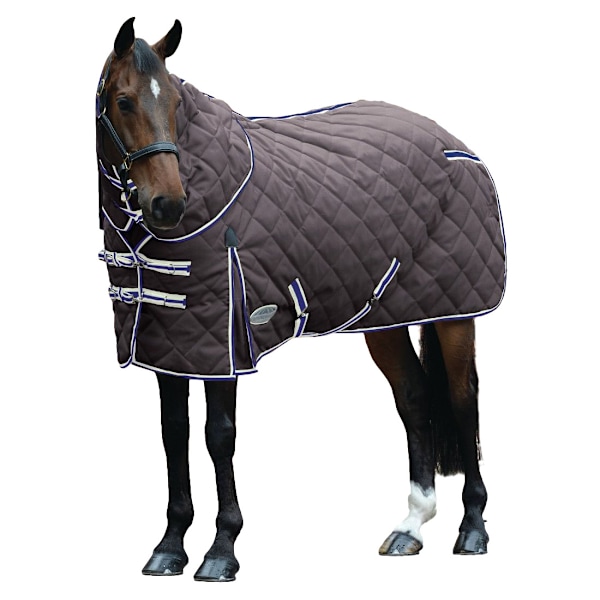 Weatherbeeta Comfitec Heavy 1000d Diamond Quilt Detach-a-neck S Charcoal/Blue/White 5 ft 6