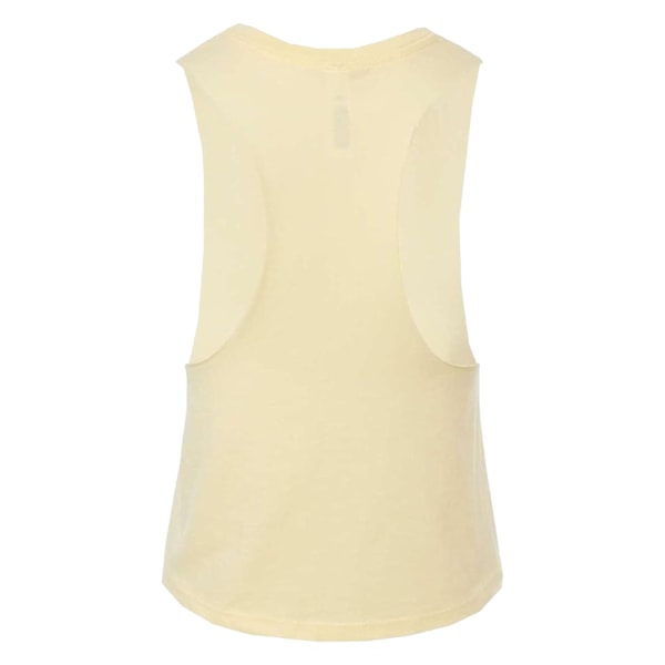 Bella + Canvas Dam/Kvinnor Racerback Cropped Sleeveless Tank French Vanilla Heather S