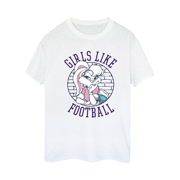 Looney Tunes Dam/Damer Lola Bunny Flickor Gillar Fotboll Cotto White M