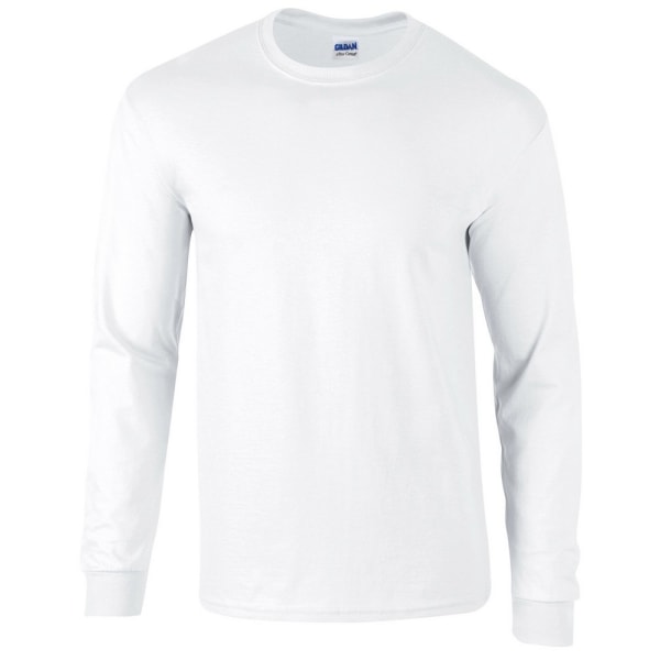 Gildan Mens Ultra Cotton långärmad T-shirt 3XL Vit White 3XL